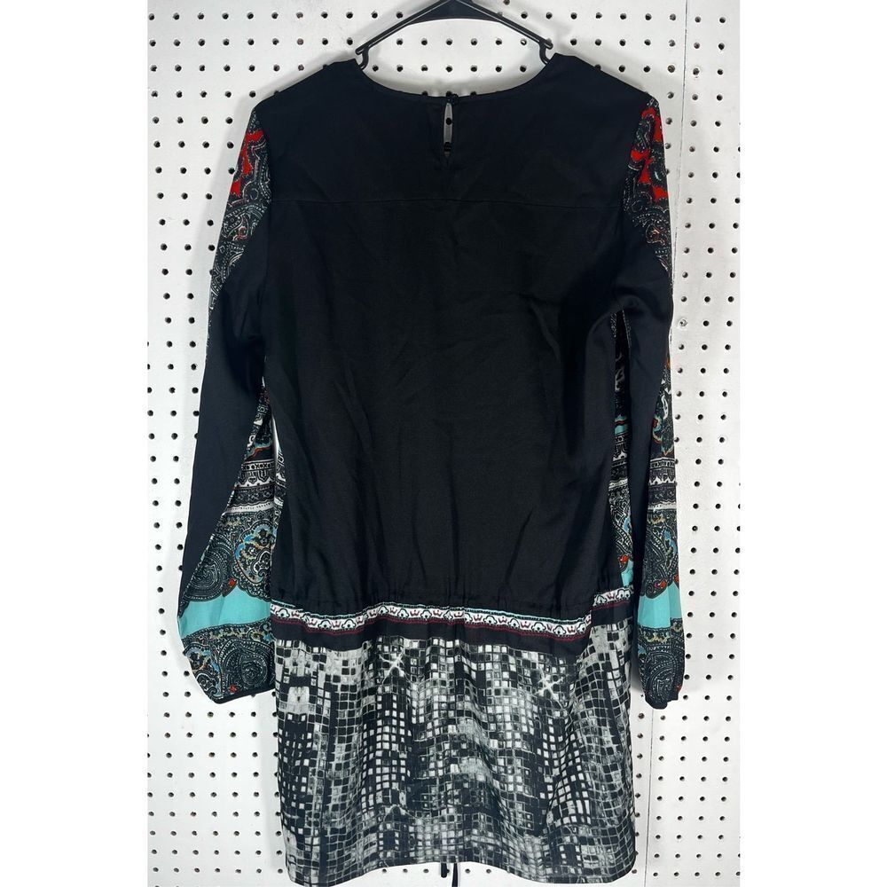 Katherine Barclay Black Multi Paisley V-Neck Tunic - Picture 2 of 6
